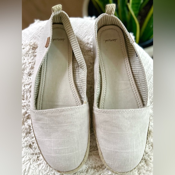 Sanuk Womens Espie Slip On Flats Casual Canvas Linen- Beige Size 11 - Picture 2 of 5